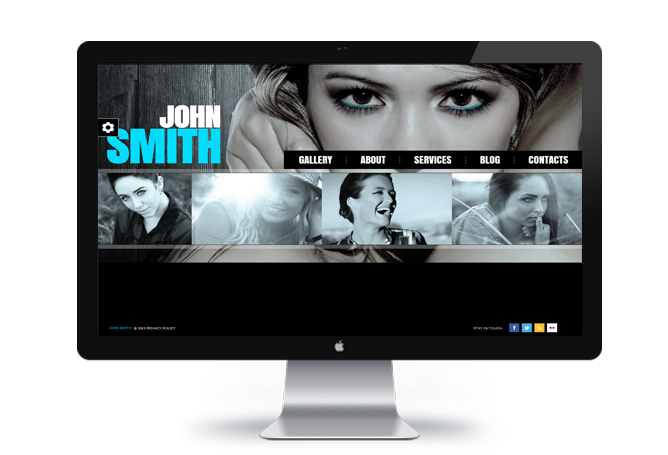 John Smith AJAX作品展示个人相册 WordPress主题-云模板