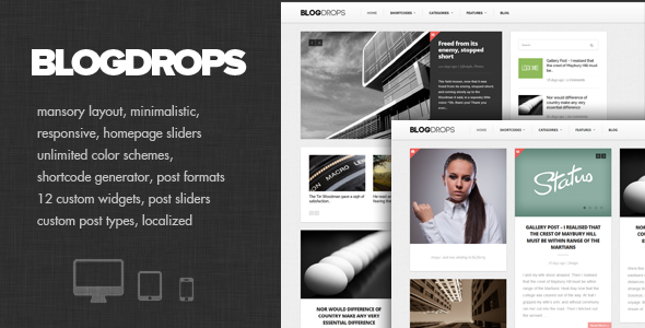 Blogdrops 博客 WordPress主题模板-云模板