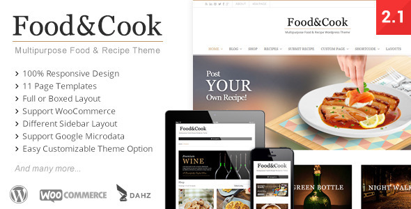 Food & Cook - 餐饮餐厅WordPress主题-云模板