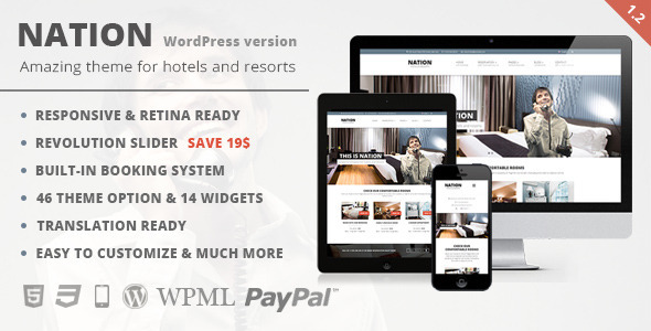 Nation Hotel 酒店 WordPress主题