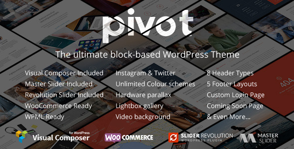 Pivot 多用途 WordPress企业主题[更新至v1.4.4]-云模板