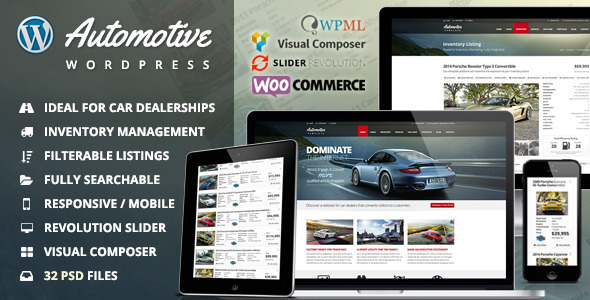 Automotive - 汽车销售WordPress主题-云模板