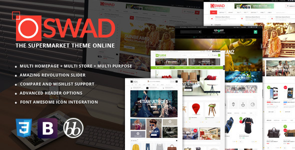 Oswad - Responsive Supermarket Online Theme-云模板