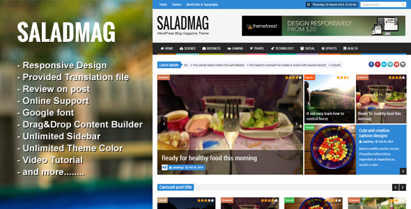 SaladMag 自适应杂志 WordPress主题 [ 更新至v1.7 ]-云模板