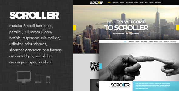 Scroller 单页视差 WordPress主题-云模板