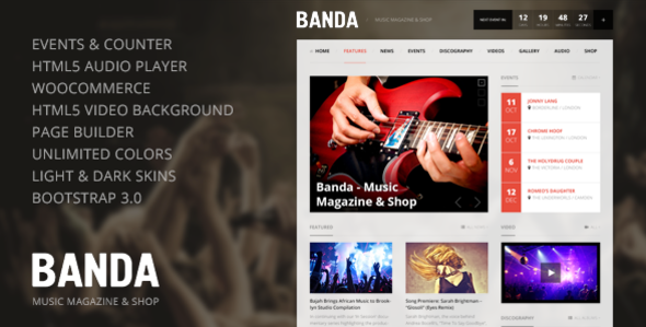 Banda 音乐杂志 WordPress主题 [ 更新至v1.2.4 ]-云模板