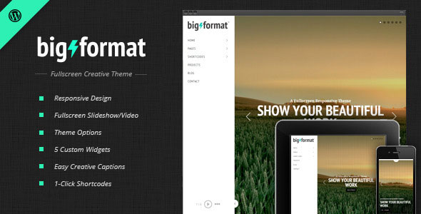 BigFormat 全屏摄影作品展示 WordPress主题 v1.4.2