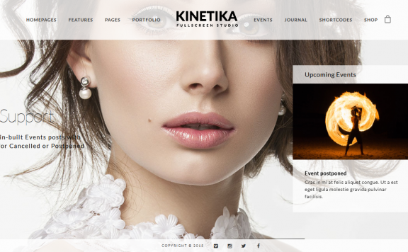 Kinetika 创意全屏摄影网站WordPress汉化主题 - v6.5